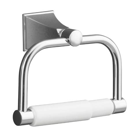 polished chrome toilet paper holder